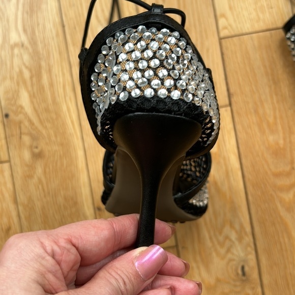 Mesh Gladiator Heels with crystal detailing - Picture 10 of 11